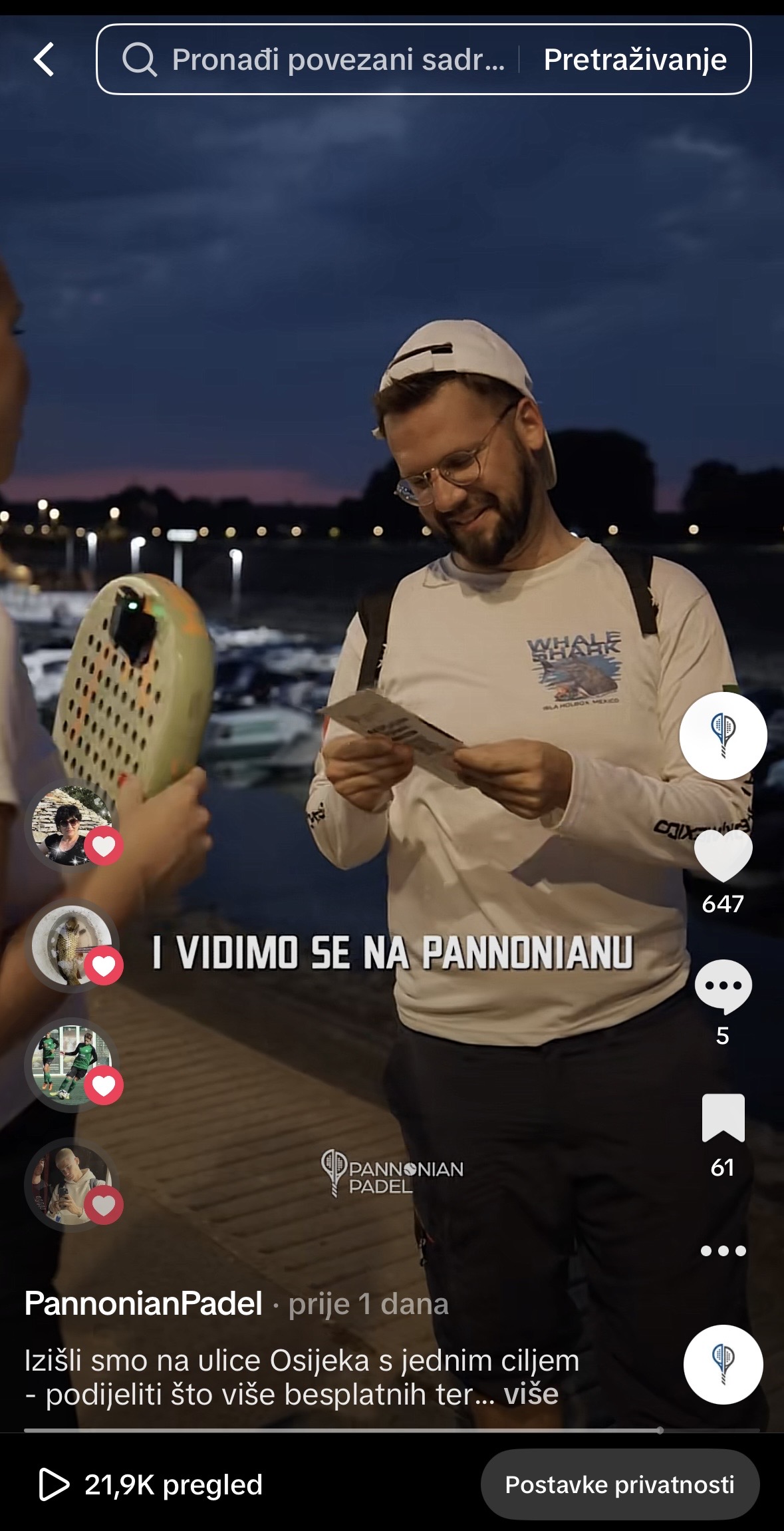 TikTok video s akcijom besplatnih termina: 21,9K pregleda